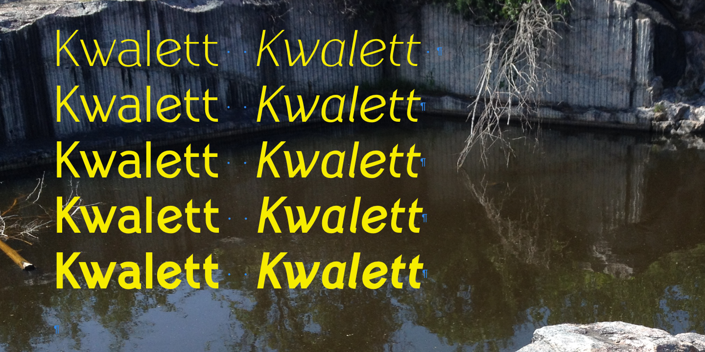 Beispiel einer Kwalett-Schriftart #8